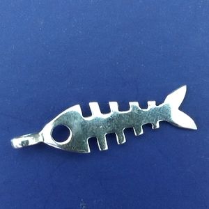 Bone Fish Pendant and Sand Dollar Pendant